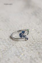 Load image into Gallery viewer, Colorful Birth Flower Ring