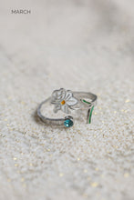 Load image into Gallery viewer, Colorful Birth Flower Ring