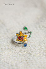 Load image into Gallery viewer, Colorful Birth Flower Ring