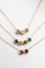 Load image into Gallery viewer, Dainty Birthstone Charm Necklace