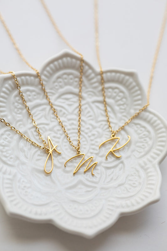 Cursive Initial Necklace