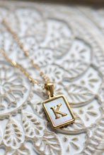Load image into Gallery viewer, Pretty Mother of Pearl Initial Necklace