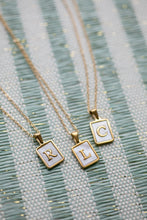 Load image into Gallery viewer, Pretty Mother of Pearl Initial Necklace