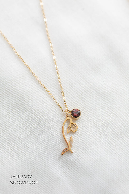Delicate Birth Flower Necklace