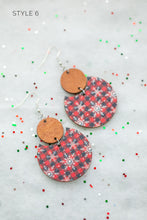 Load image into Gallery viewer, Wooden Winter Earrings