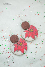 Load image into Gallery viewer, Wooden Winter Earrings