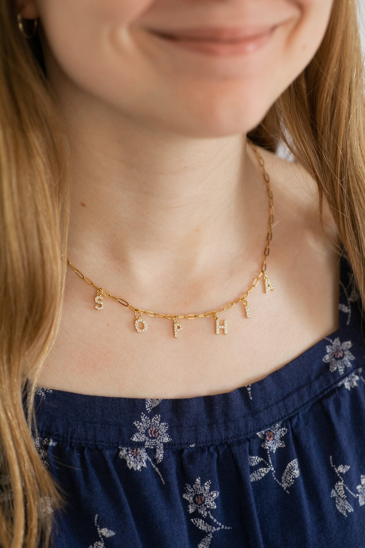 Sparkly Personalized Name Necklace