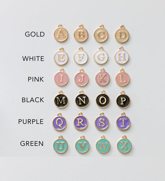 Colorful Enamel Initial Necklace