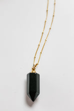 Load image into Gallery viewer, obsidian essential oil vial necklace