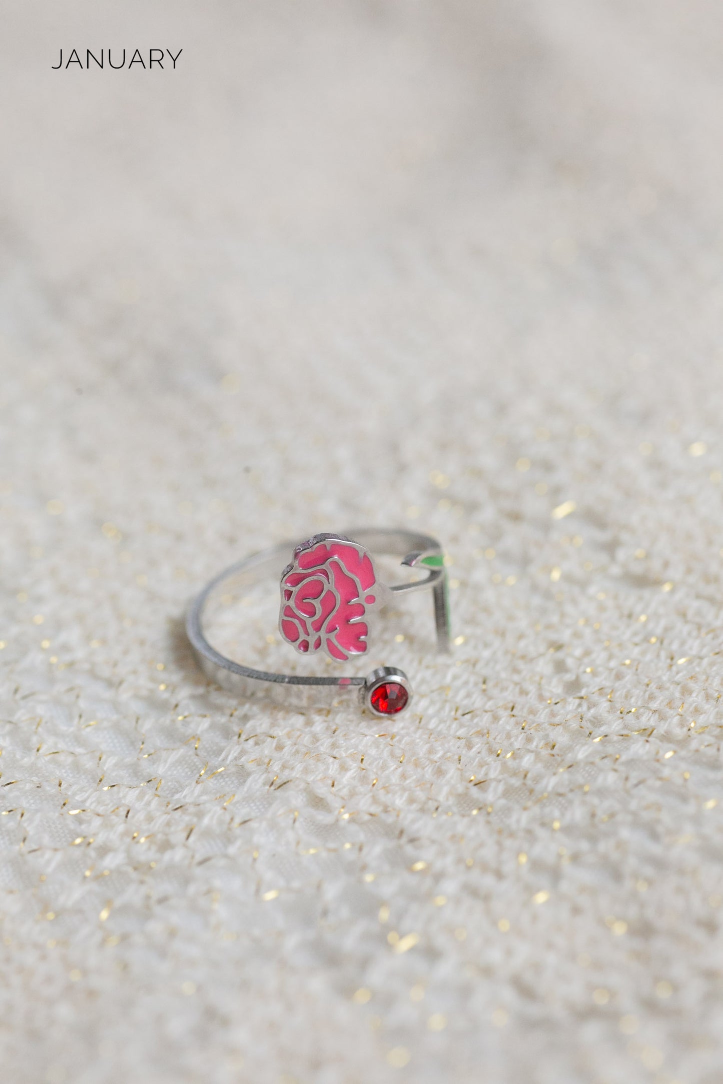 Colorful Birth Flower Ring