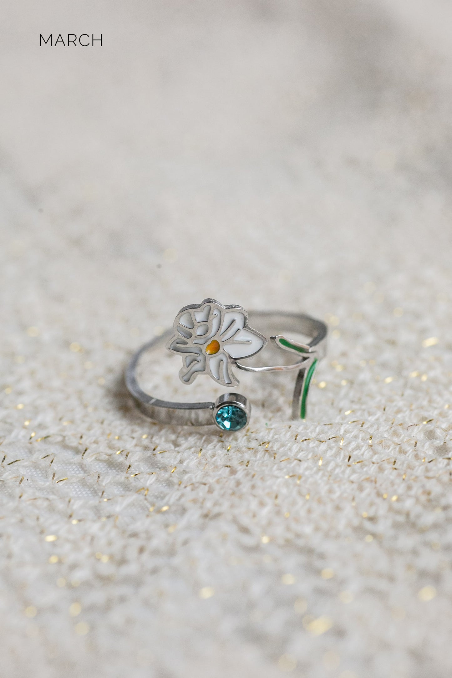 Colorful Birth Flower Ring