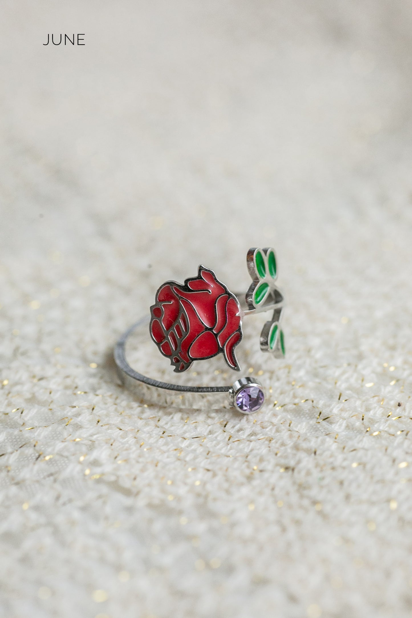 Colorful Birth Flower Ring