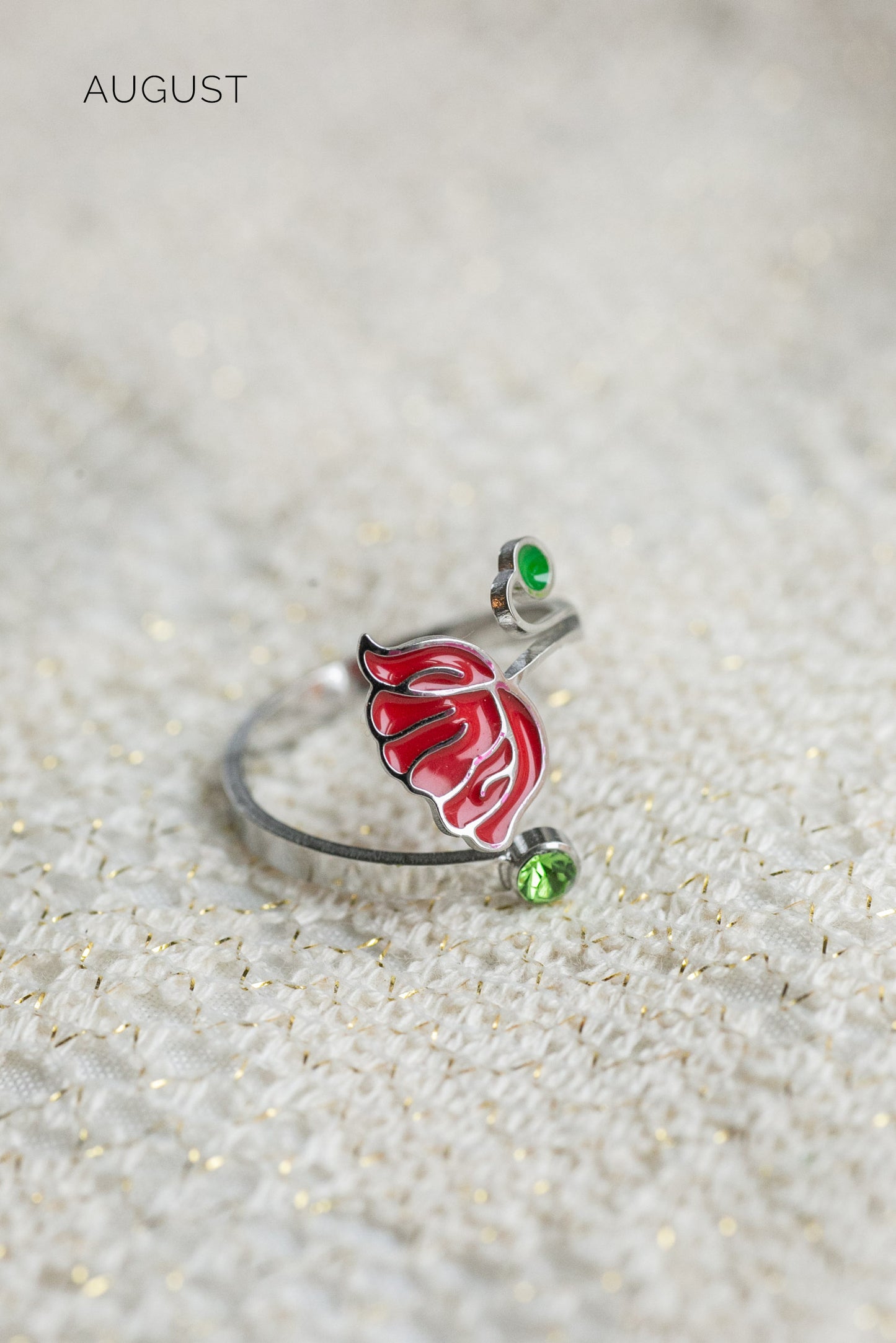 Colorful Birth Flower Ring