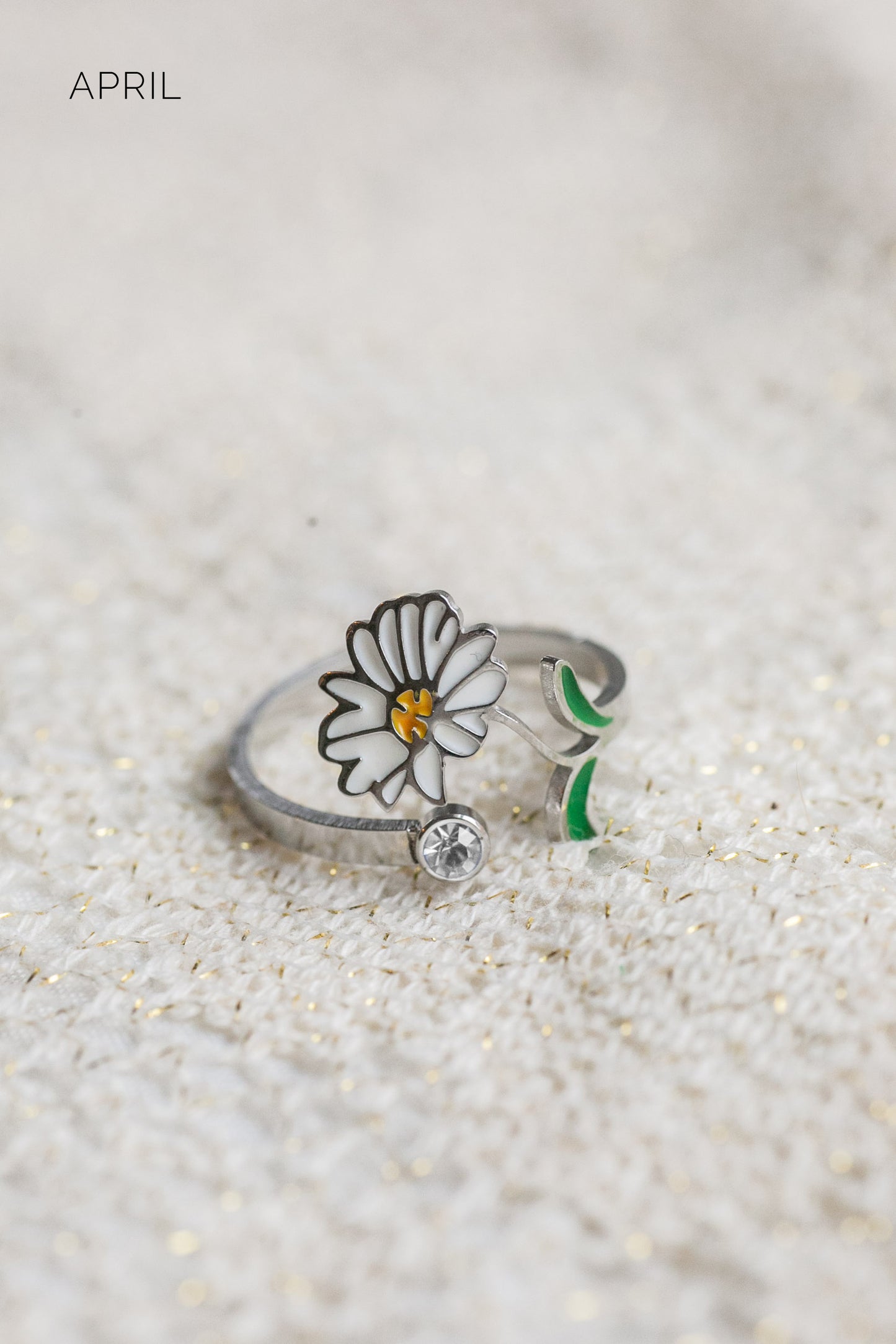 Colorful Birth Flower Ring
