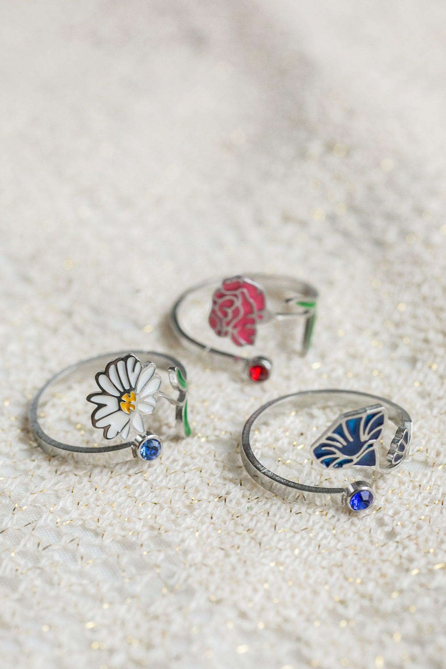 Colorful Birth Flower Ring