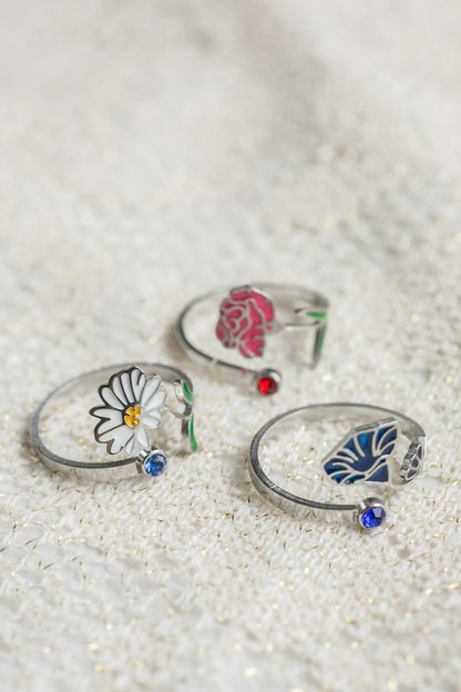 Colorful Birth Flower Ring