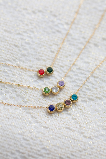 Dainty Birthstone Charm Necklace