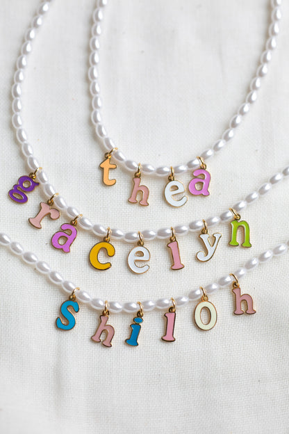 Pearl Custom Name Necklace