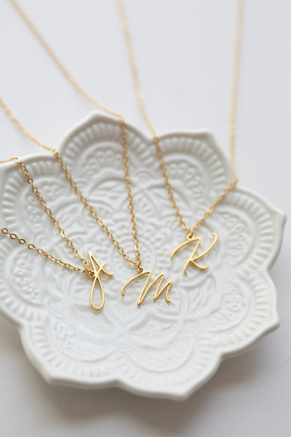 Cursive Initial Necklace