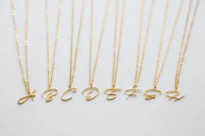 Cursive Initial Necklace