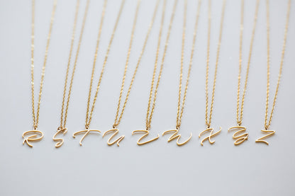 Cursive Initial Necklace