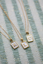 Load image into Gallery viewer, Pretty Mother of Pearl Initial Necklace
