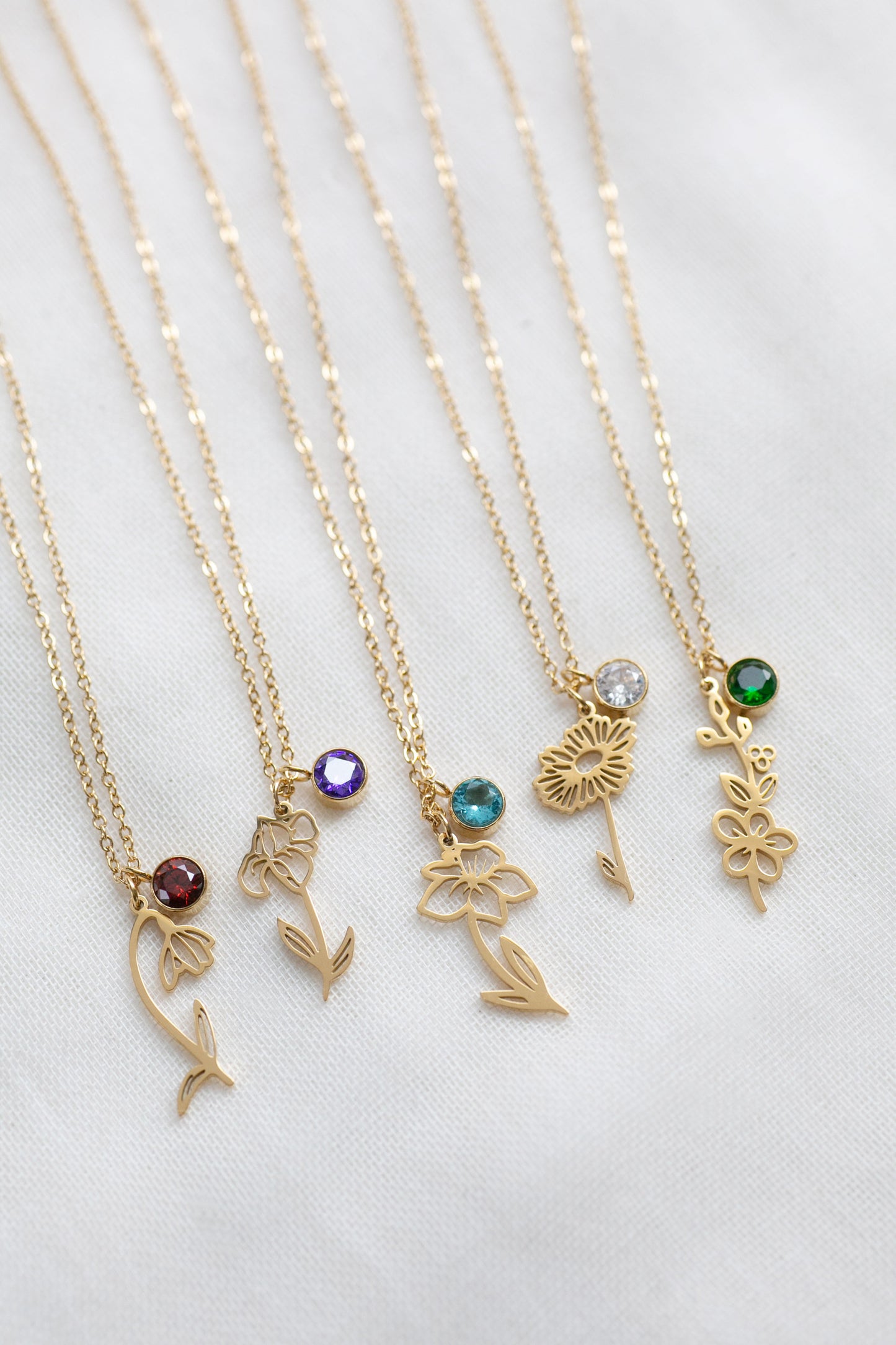 Delicate Birth Flower Necklace