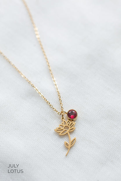 Delicate Birth Flower Necklace