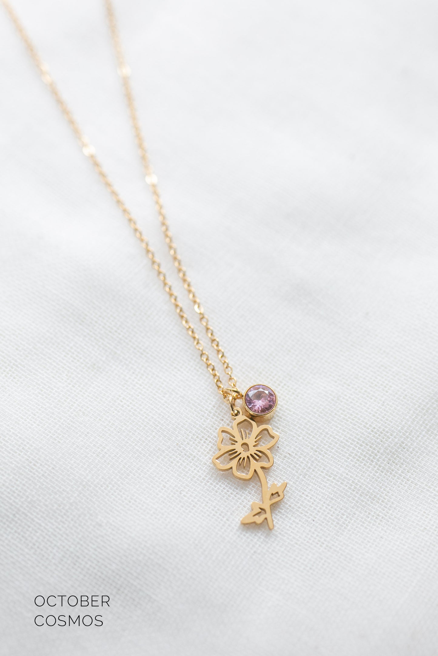Delicate Birth Flower Necklace
