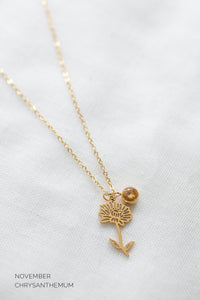 Delicate Birth Flower Necklace