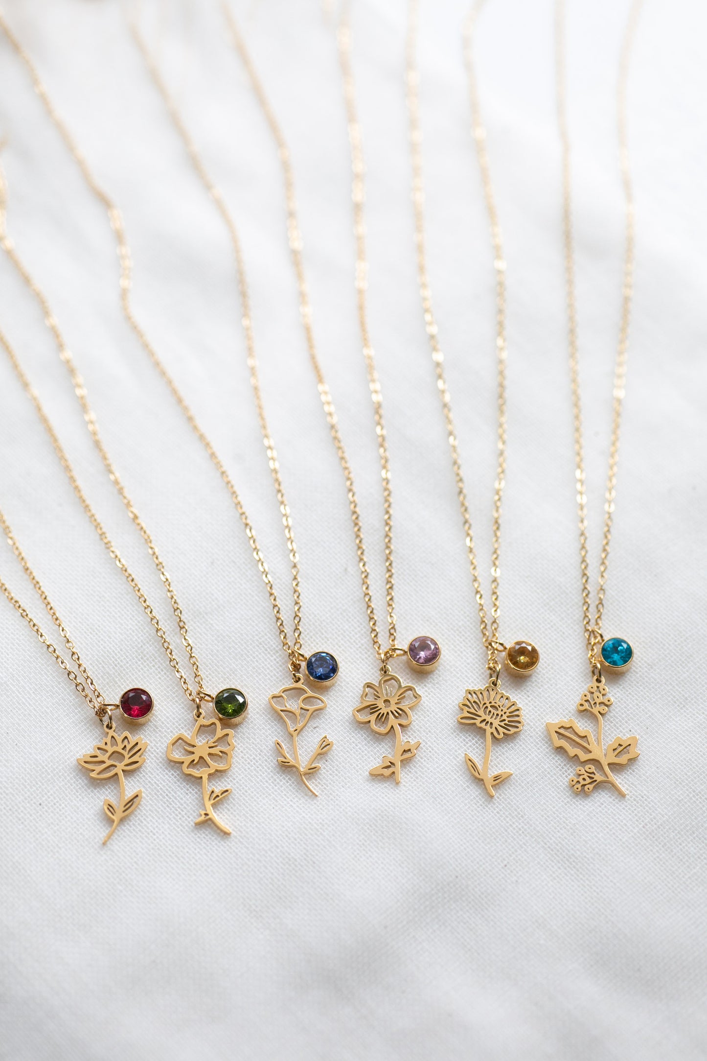 Delicate Birth Flower Necklace