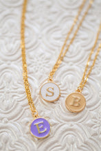 Load image into Gallery viewer, Colorful Enamel Initial Necklace
