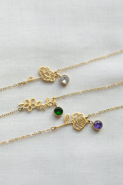 Birth Flower Bracelet