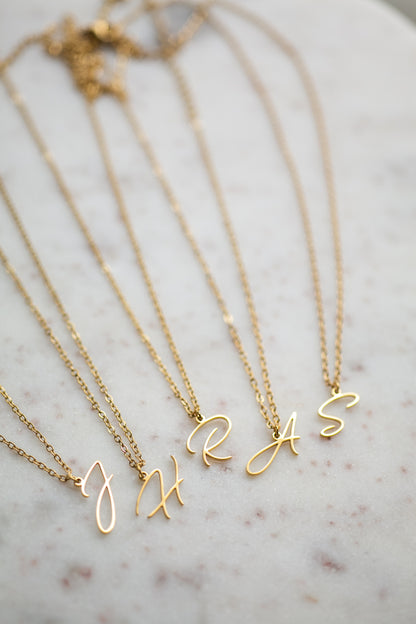 Cursive Initial Necklace