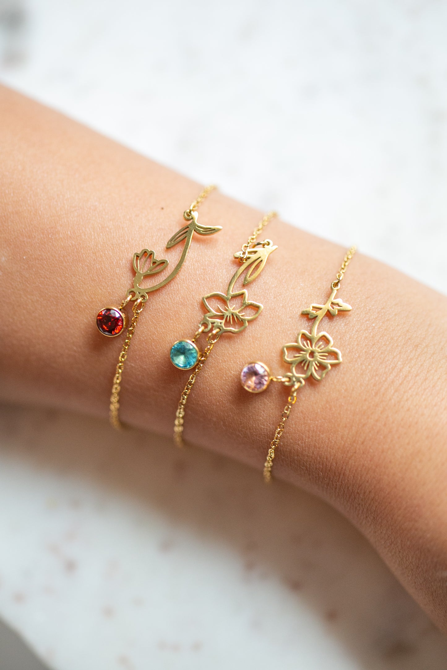 Birth Flower Bracelet