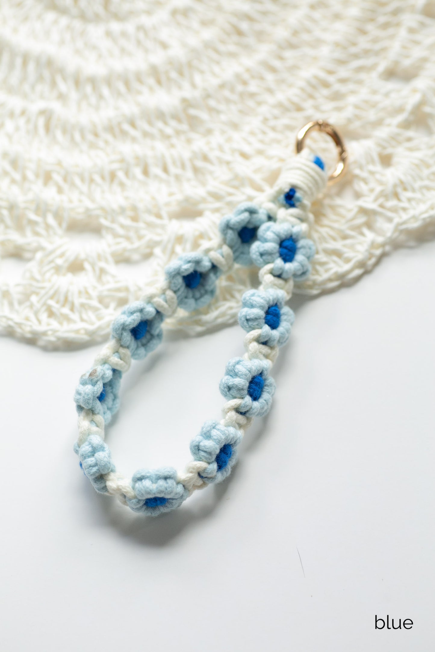 Floral Macrame Keychain
