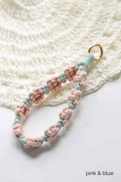 Floral Macrame Keychain