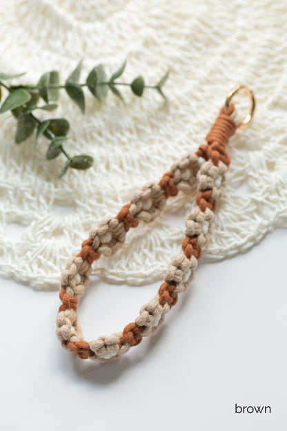 Floral Macrame Keychain