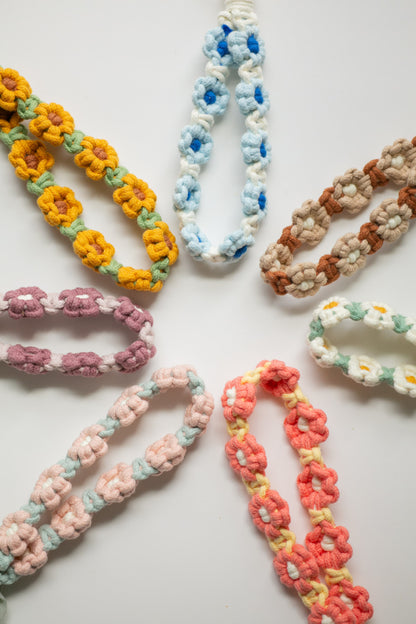 Floral Macrame Keychain