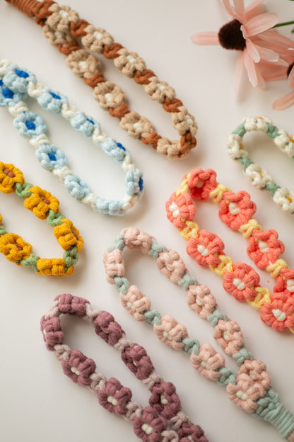 Floral Macrame Keychain