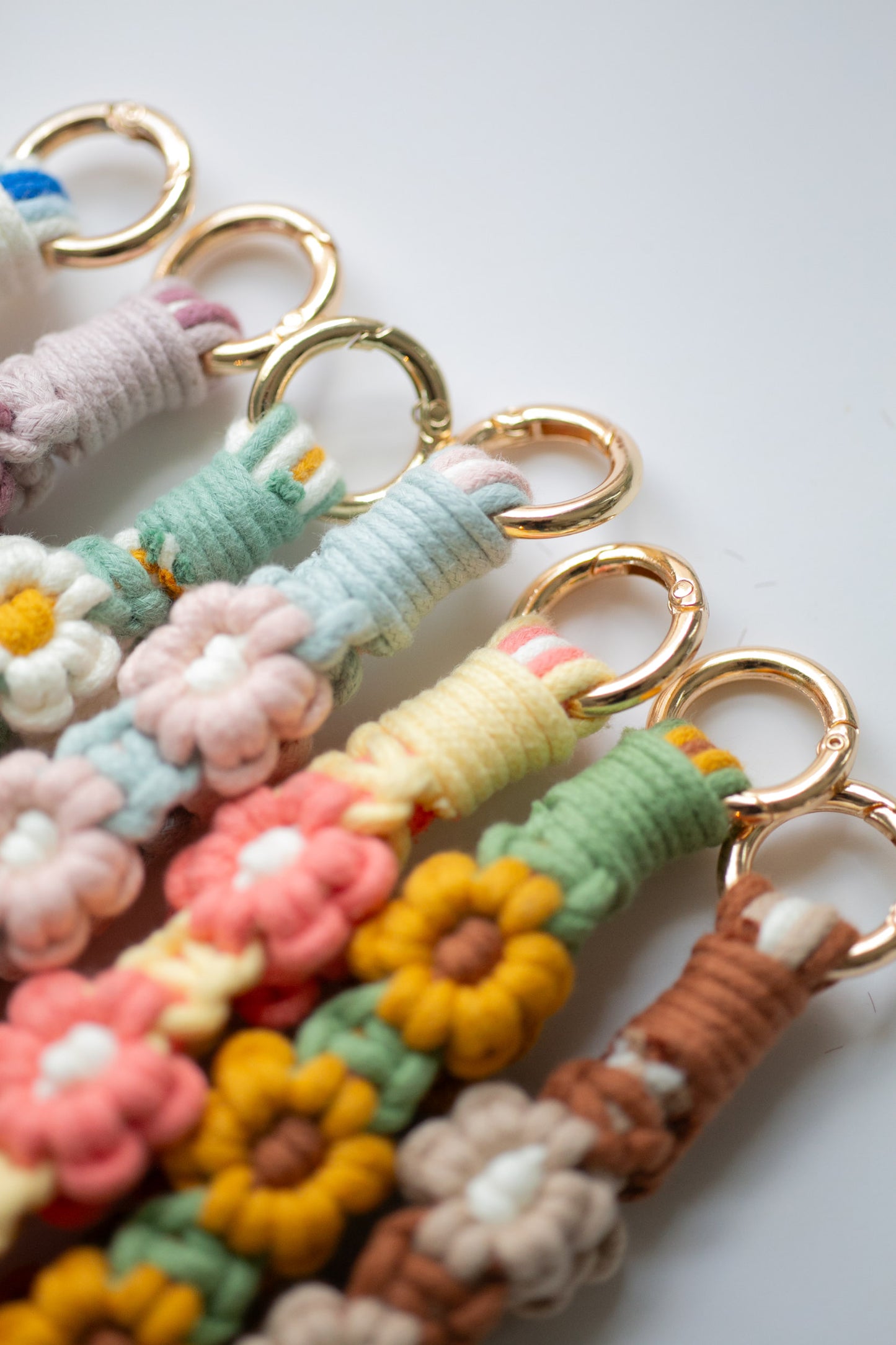 Floral Macrame Keychain