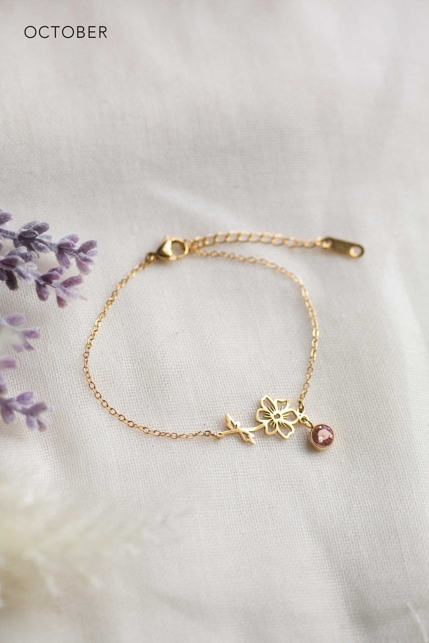Birth Flower Bracelet