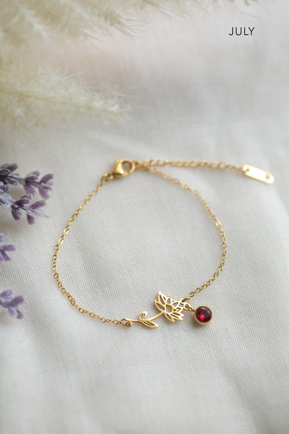 Birth Flower Bracelet