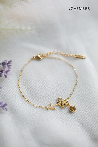 Birth Flower Bracelet