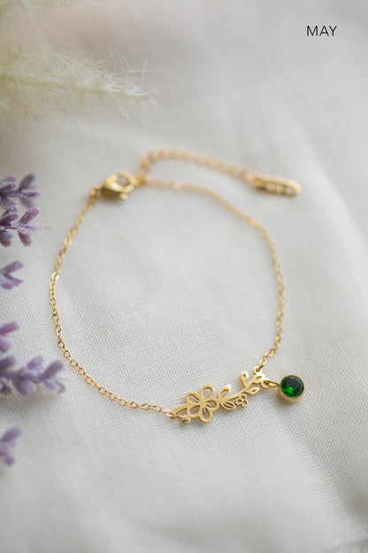 Birth Flower Bracelet