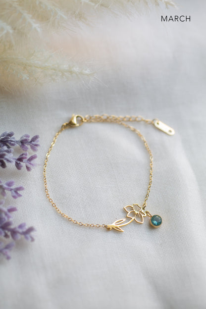 Birth Flower Bracelet