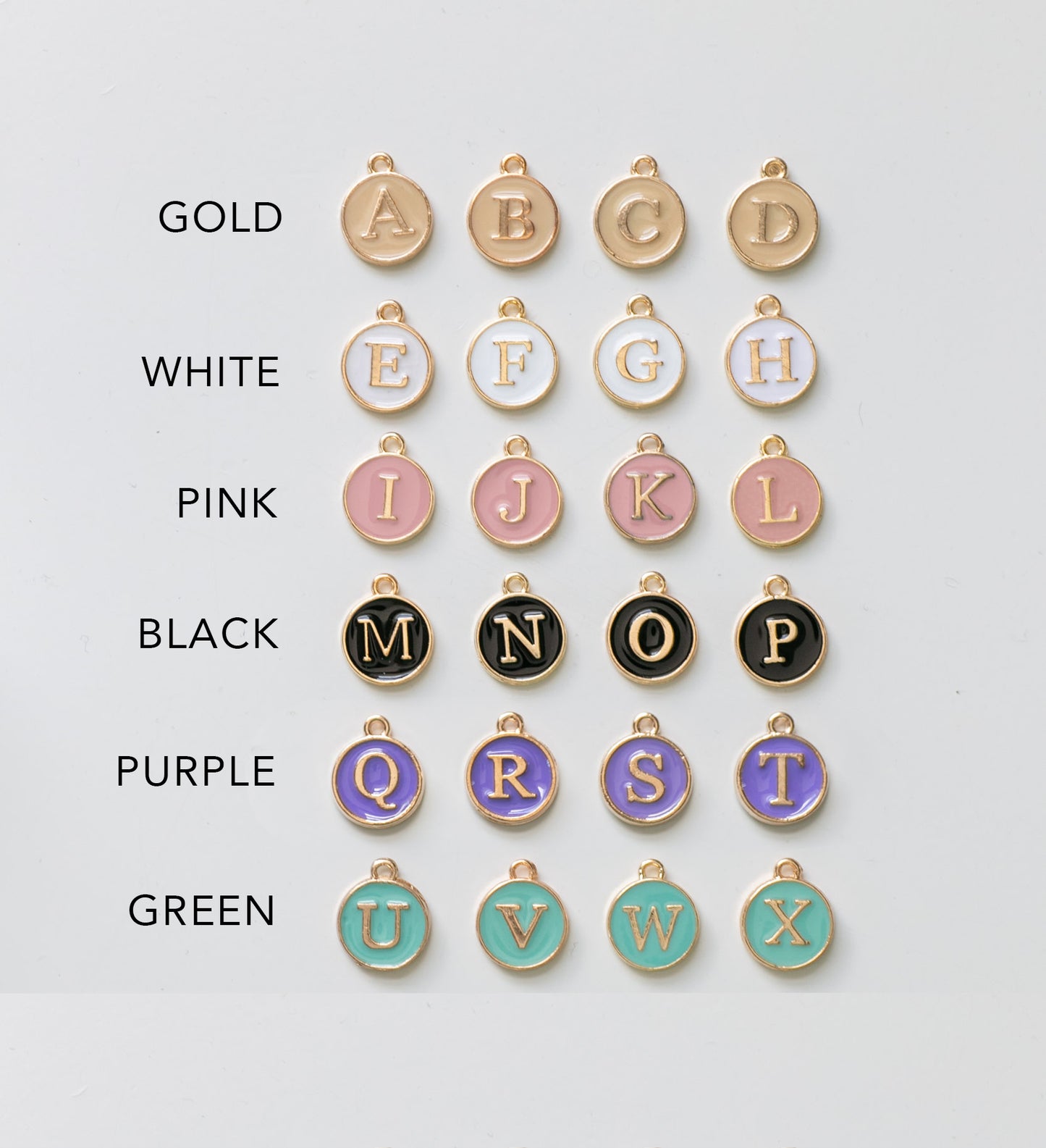 Colorful Enamel Initial Necklace