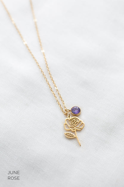 Delicate Birth Flower Necklace