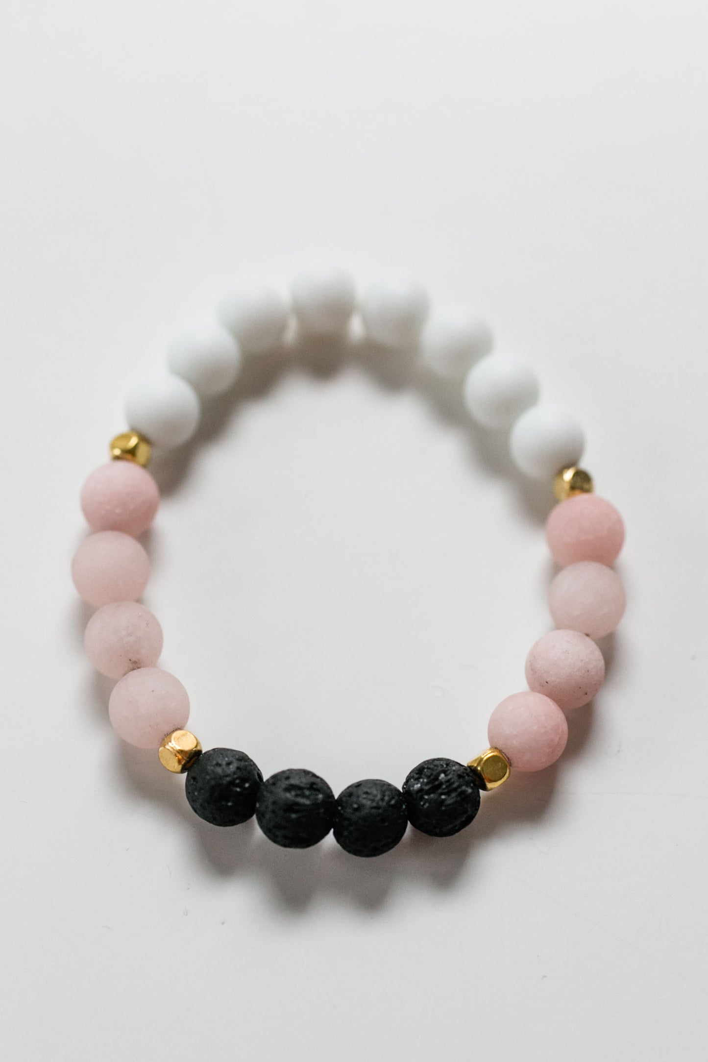 Glam Jade and Lava Bead Diffuser Bracelet
