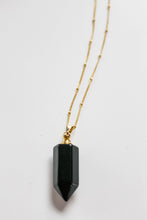 Load image into Gallery viewer, obsidian essential oil vial necklace
